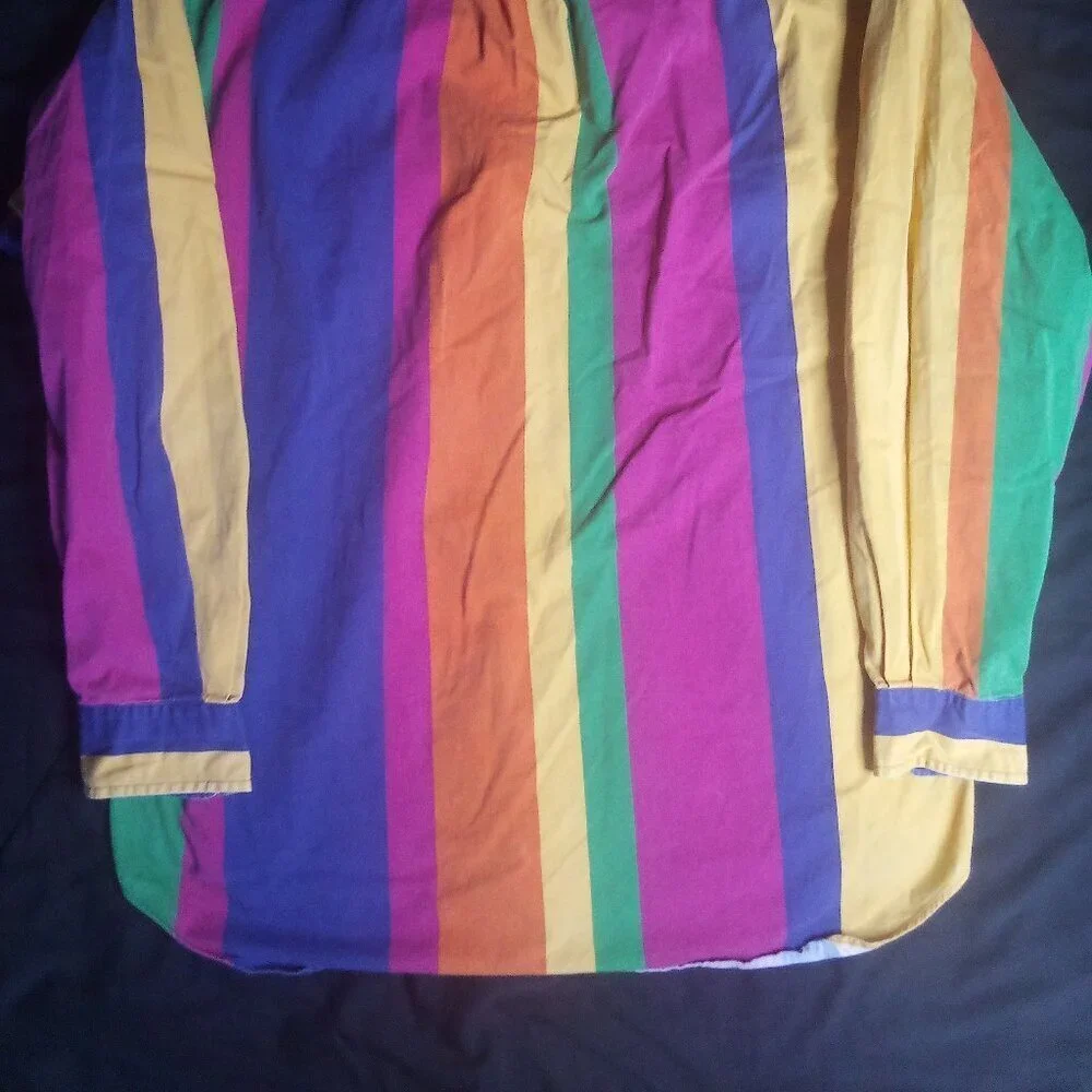 Vintage Polo Ralph Lauren Brushpopper Color Block Button Shirt
